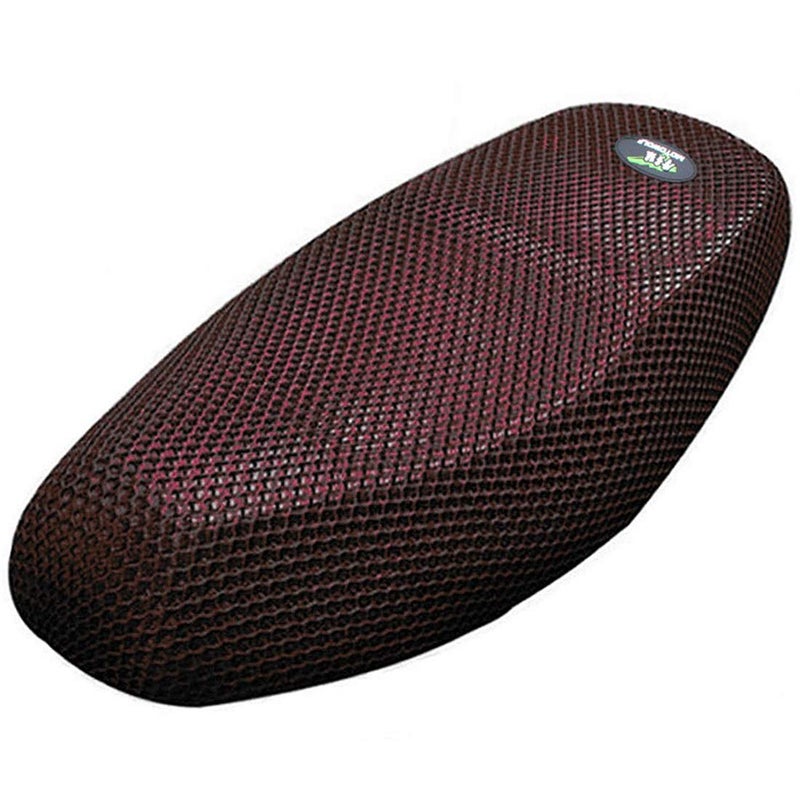AUTUT Universal Seat Cover for Dirt Bike,Motorcycle Scooter Moped Seats Cover 3D Spacer Mesh Fabric Soft Anti-Slip Cushion Seat(L,Dark Red) - Image 1